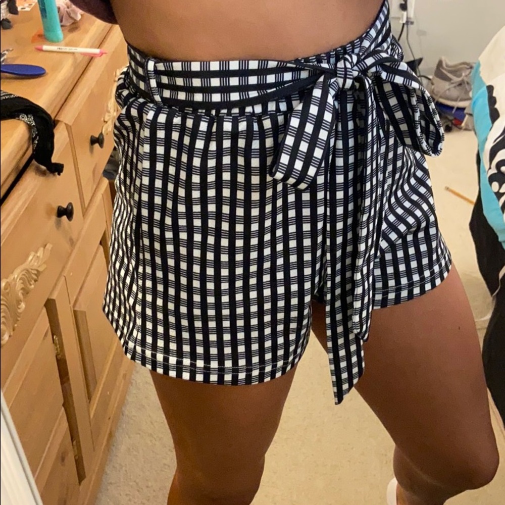 Plaid Paperbag Shorts